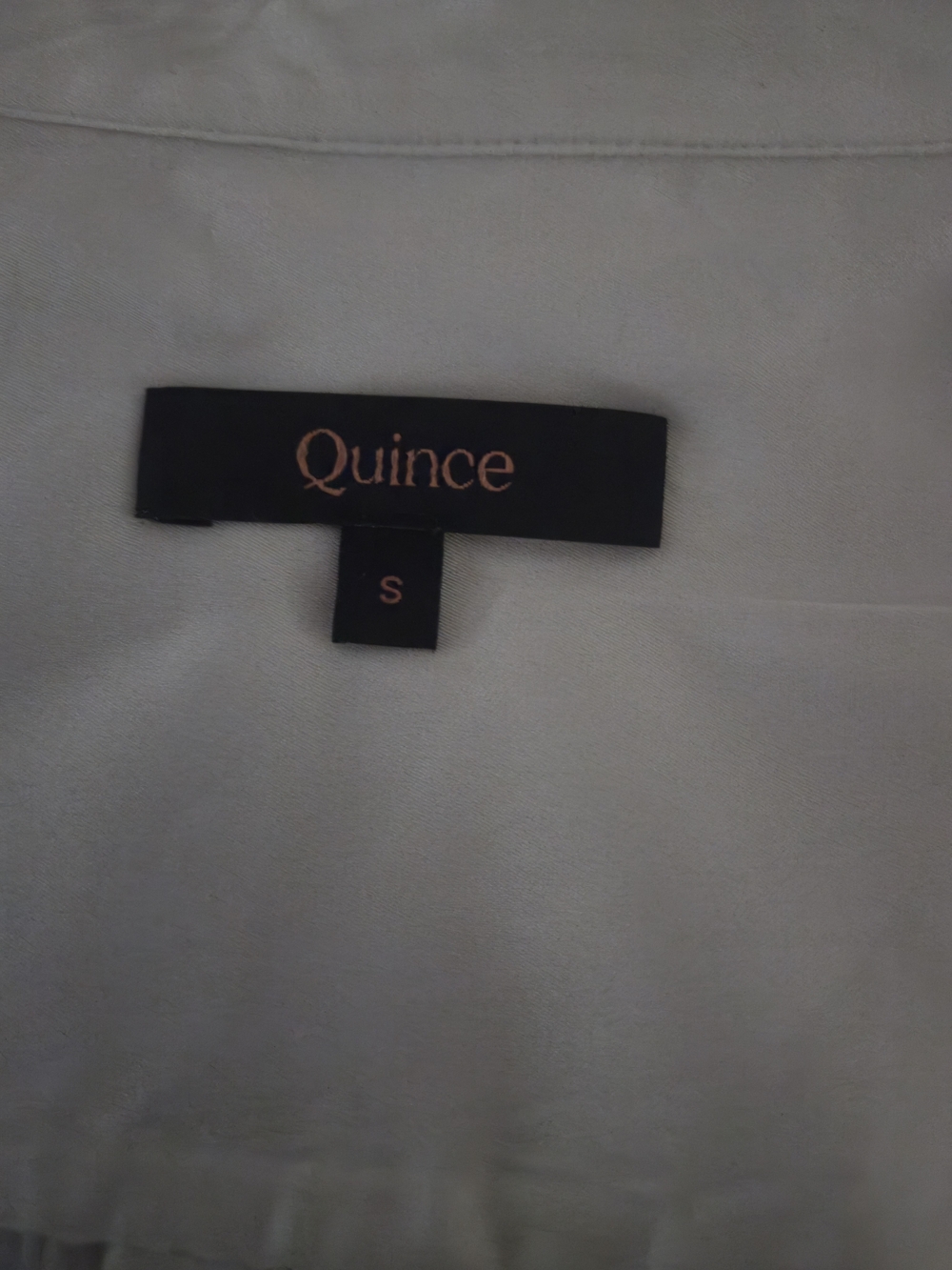 Quince Washable Stretch Silk BlouseIvory Ivory Size Small EUC - Picture 9 of 13